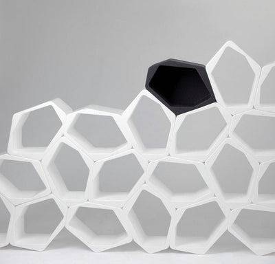 HIVE Modular Shelving Cell, CLOSED BLACK