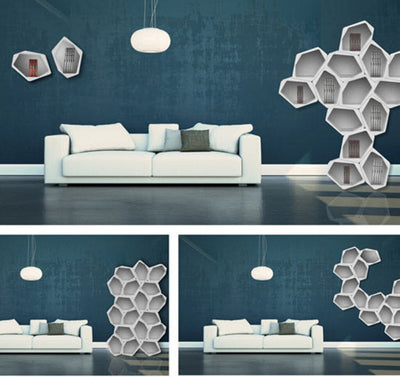 HIVE Modular Shelving Cell, CLOSED WHITE