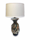 Italo Casini Italian Volcanic Lamp with Greek Hoplite 1940s