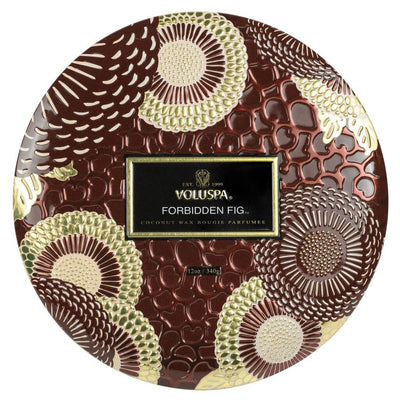 Voluspa FORBIDDEN FIG 12oz 3 Wick Tin