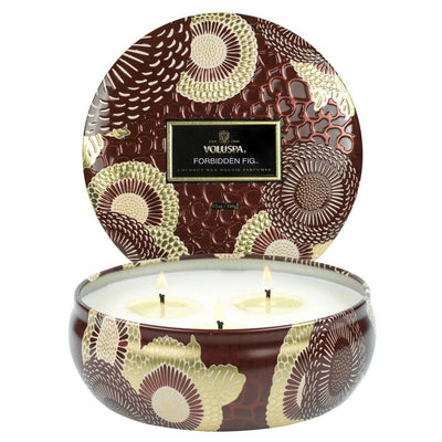 Voluspa FORBIDDEN FIG 12oz 3 Wick Tin