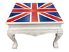 British Flag Claw Foot Side Table