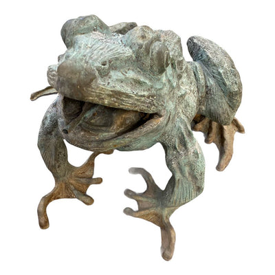 Large Bronze Toad Fountain Frog