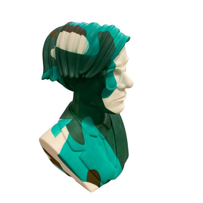 Andy Warhol Limited Edition 12" Bust Green Camouflage Vinyl Art Sculpture