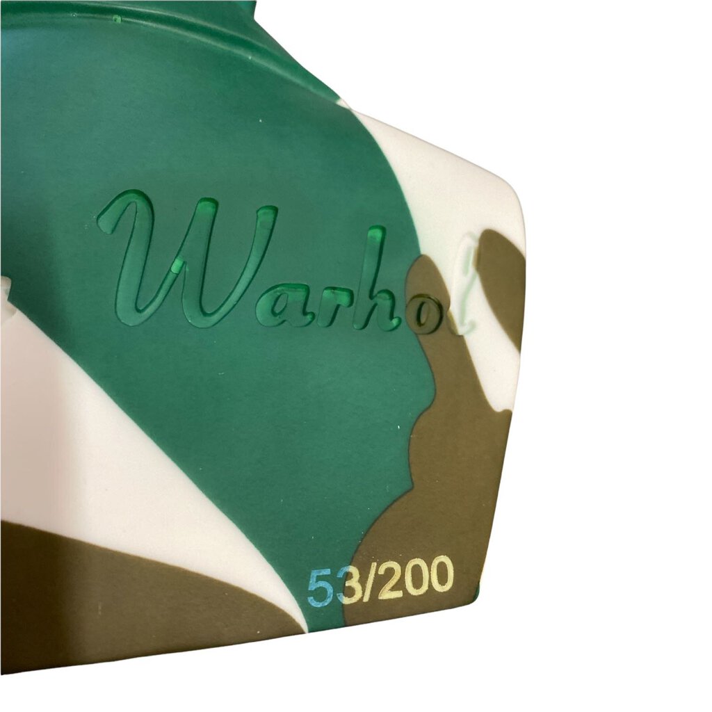 Andy Warhol Limited Edition 12" Bust Green Camouflage Vinyl Art Sculpture