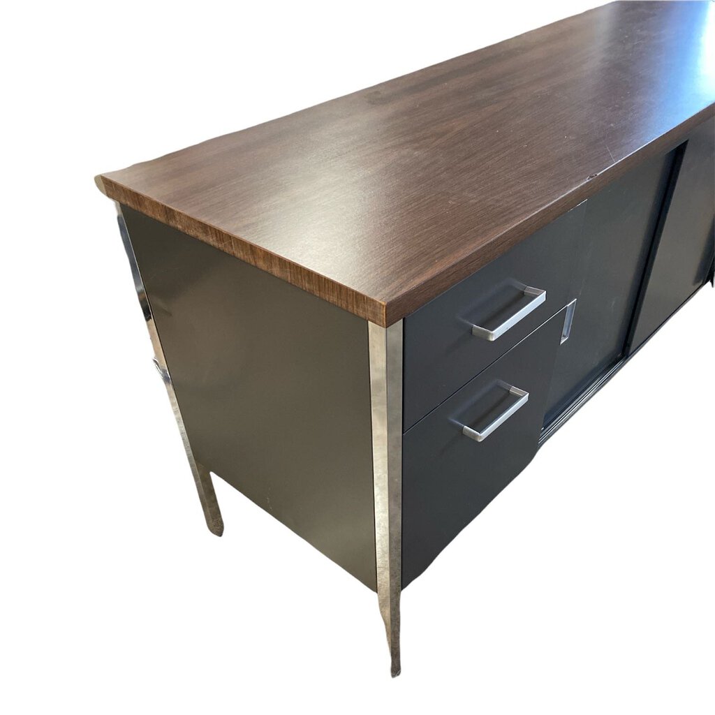 Vintage Steelcase Industrial Metal Sideboard