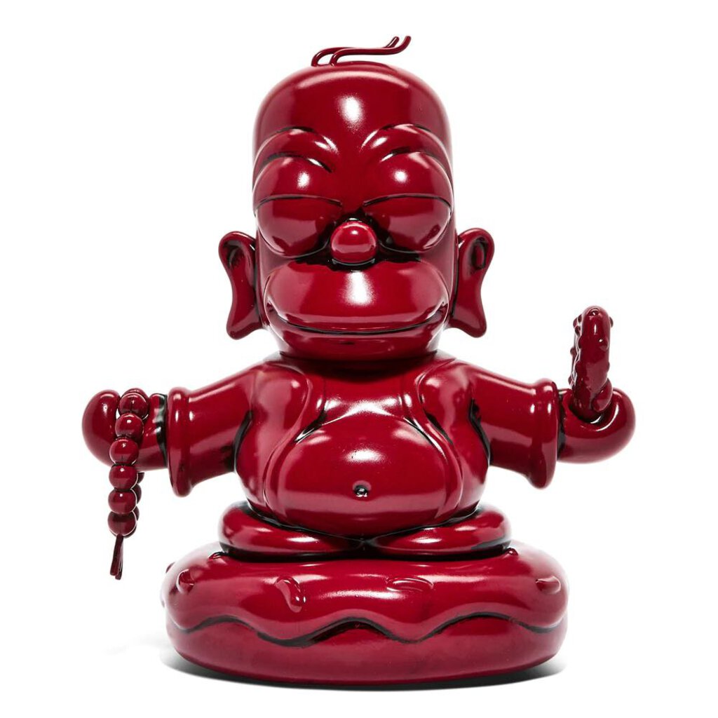 The Simpsons 7" Homer Buddha - Vinyl Figure- Vermillion Red Edition