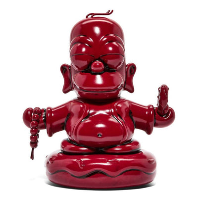 The Simpsons 7" Homer Buddha - Vinyl Figure- Vermillion Red Edition