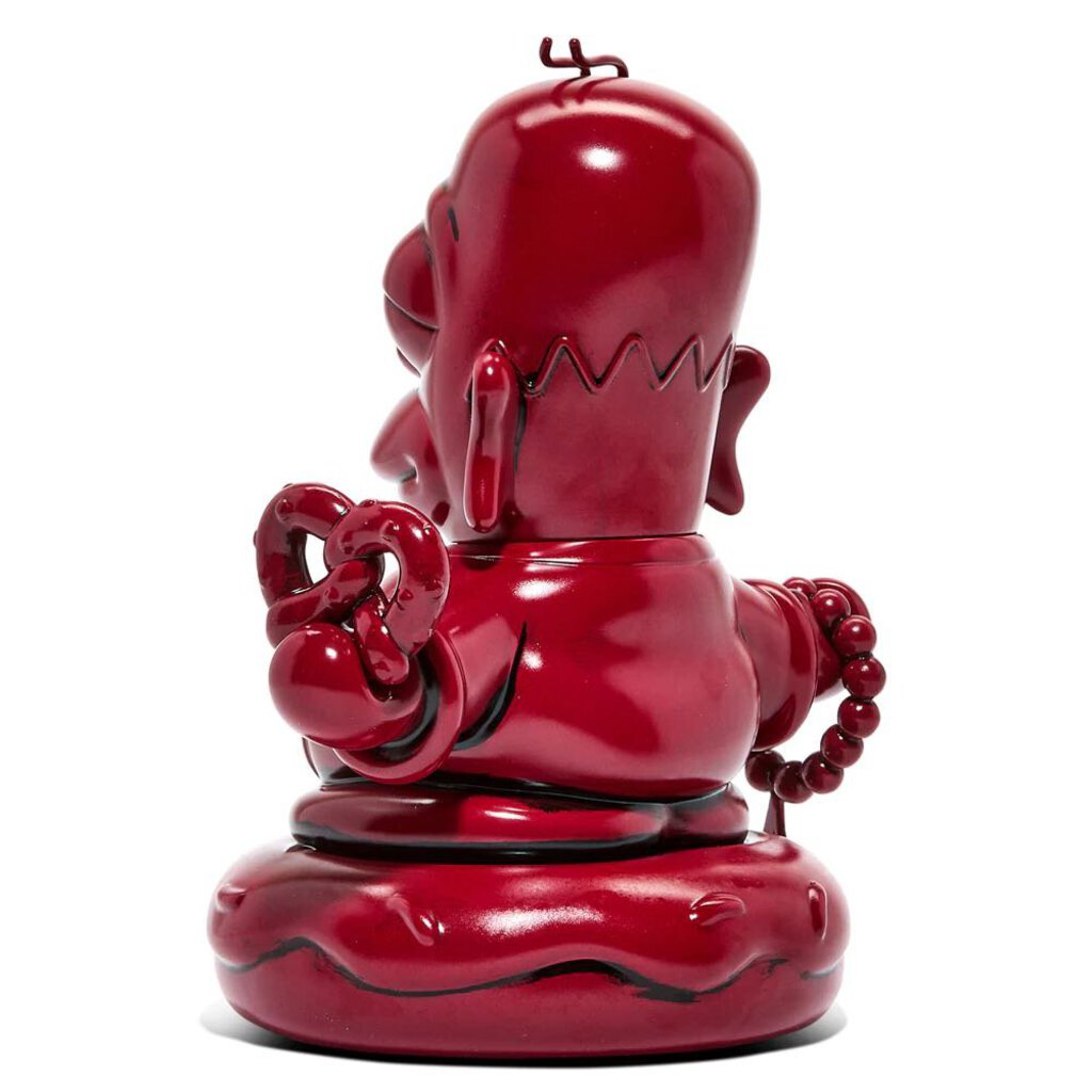 The Simpsons 7" Homer Buddha - Vinyl Figure- Vermillion Red Edition