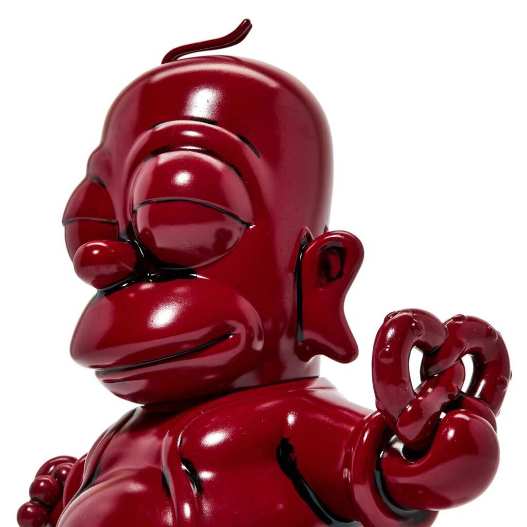 The Simpsons 7" Homer Buddha - Vinyl Figure- Vermillion Red Edition