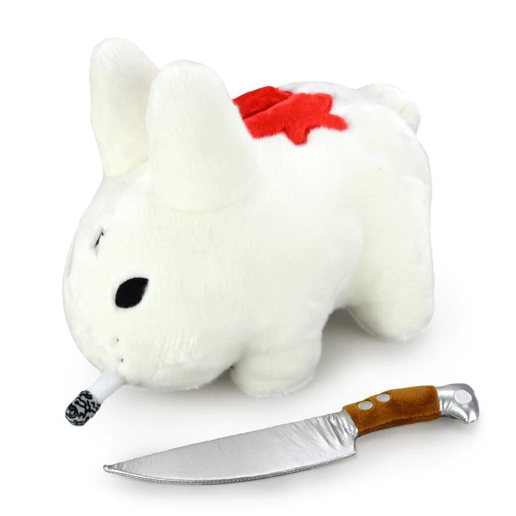 BACKSTAB SMORKIN LABBIT 14" PLUSH BY FRANK KOZIK - WHITE EDITION