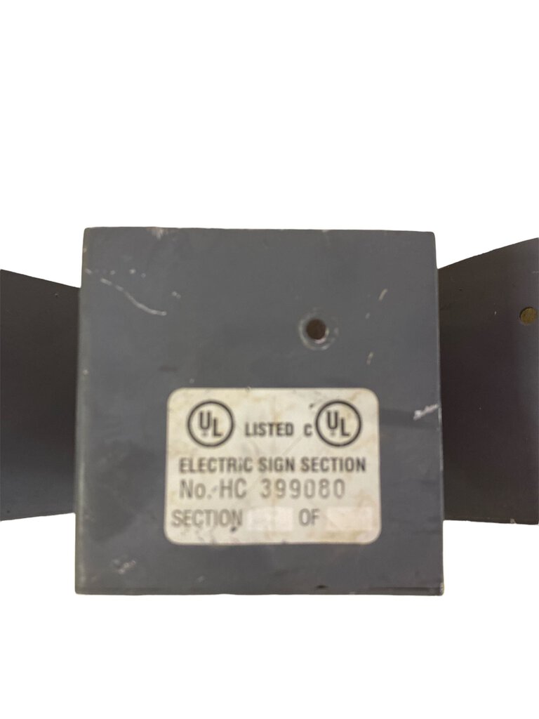 Vintage Channel Letter H 8.5" Gray