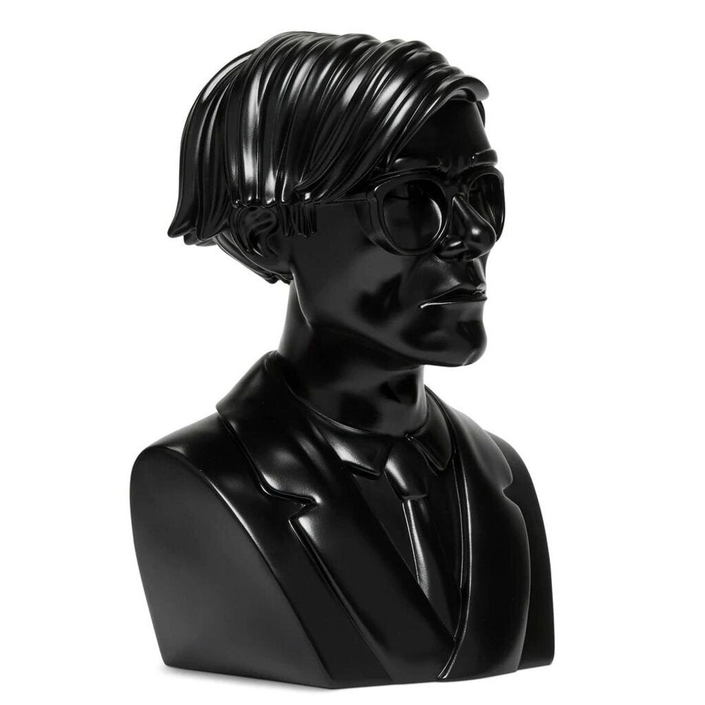 ANDY WARHOL LIMITED EDITION 12" BUST BLACK VINYL ART SCULPTURE