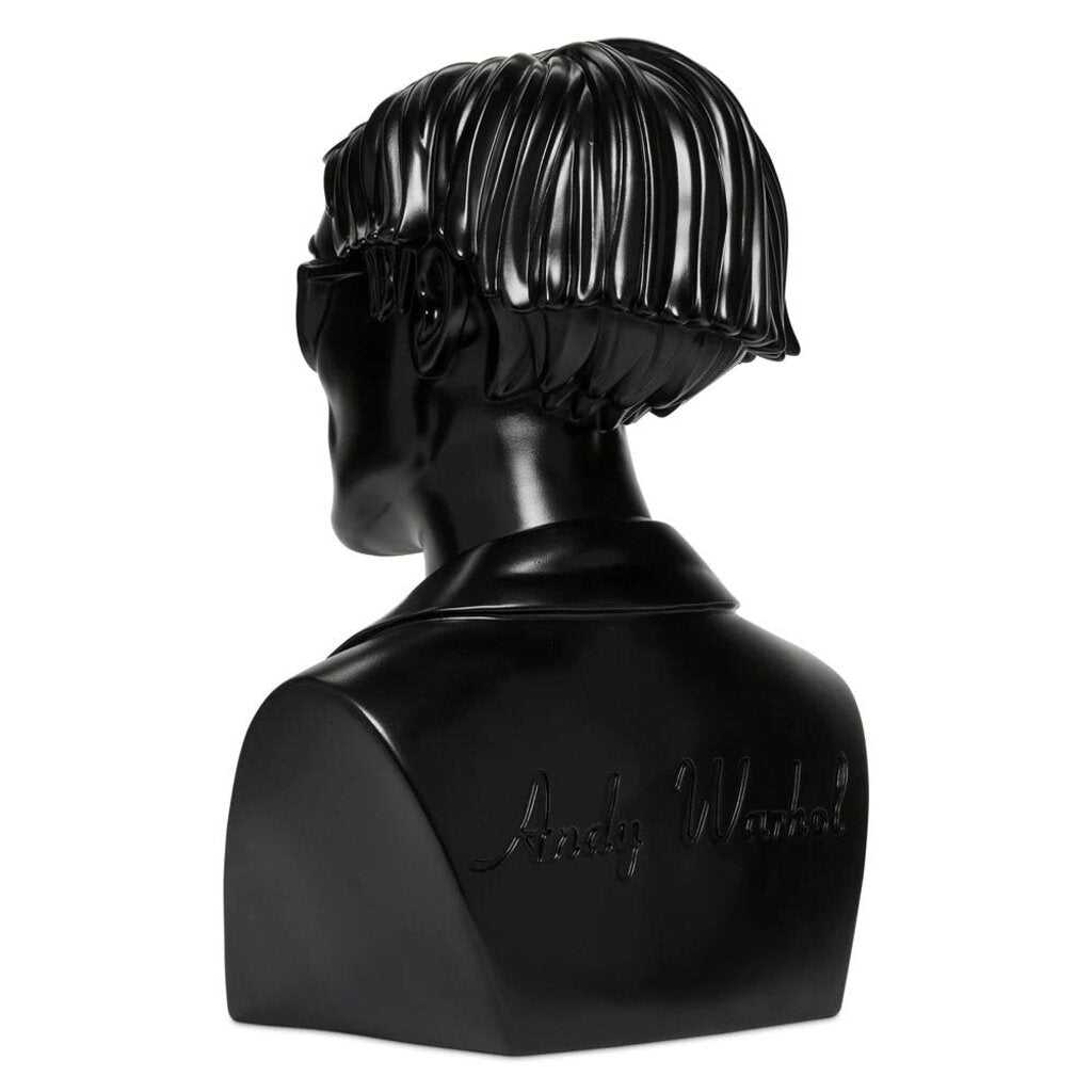 ANDY WARHOL LIMITED EDITION 12" BUST BLACK VINYL ART SCULPTURE
