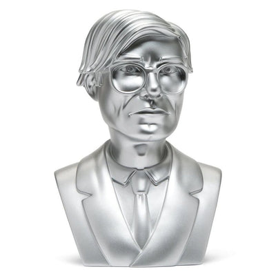 ANDY WARHOL LIMITED EDITION 12" BUST SILVER VINYL ART SCULPTURE
