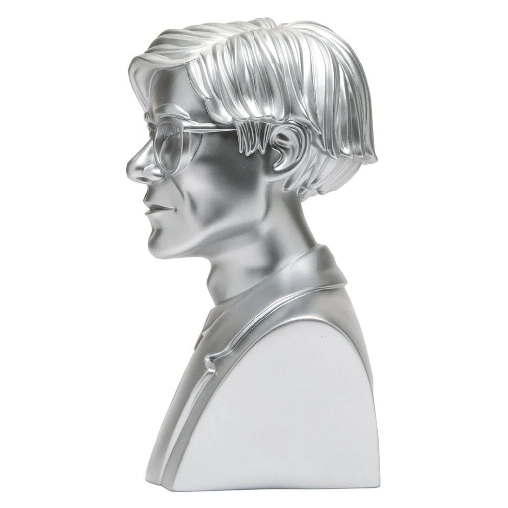 ANDY WARHOL LIMITED EDITION 12" BUST SILVER VINYL ART SCULPTURE