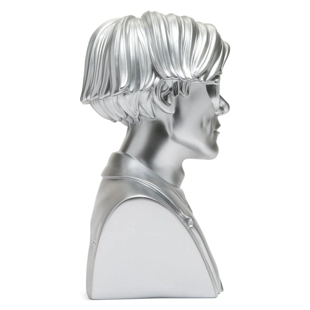 ANDY WARHOL LIMITED EDITION 12" BUST SILVER VINYL ART SCULPTURE