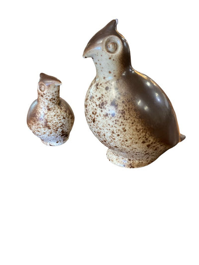 Howard Pierce California Pottery Quail Mother and Child