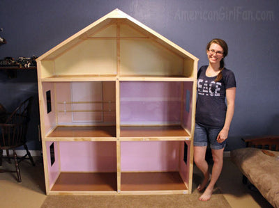 French Style Dollhouse for 18" Dolls 6' feet tall, 5' feet wide and 2' feet deep