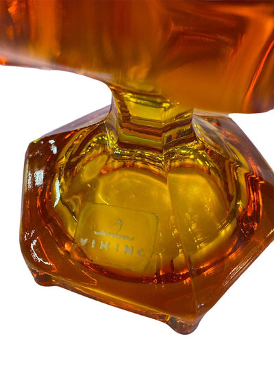 Orange Mid Century Glass Vase