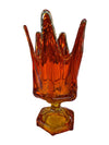 Orange Mid Century Glass Vase