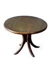 Vintage Dark Rattan Round Side Table