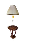 Danish Modern Walnut Lamp Table w/Shade