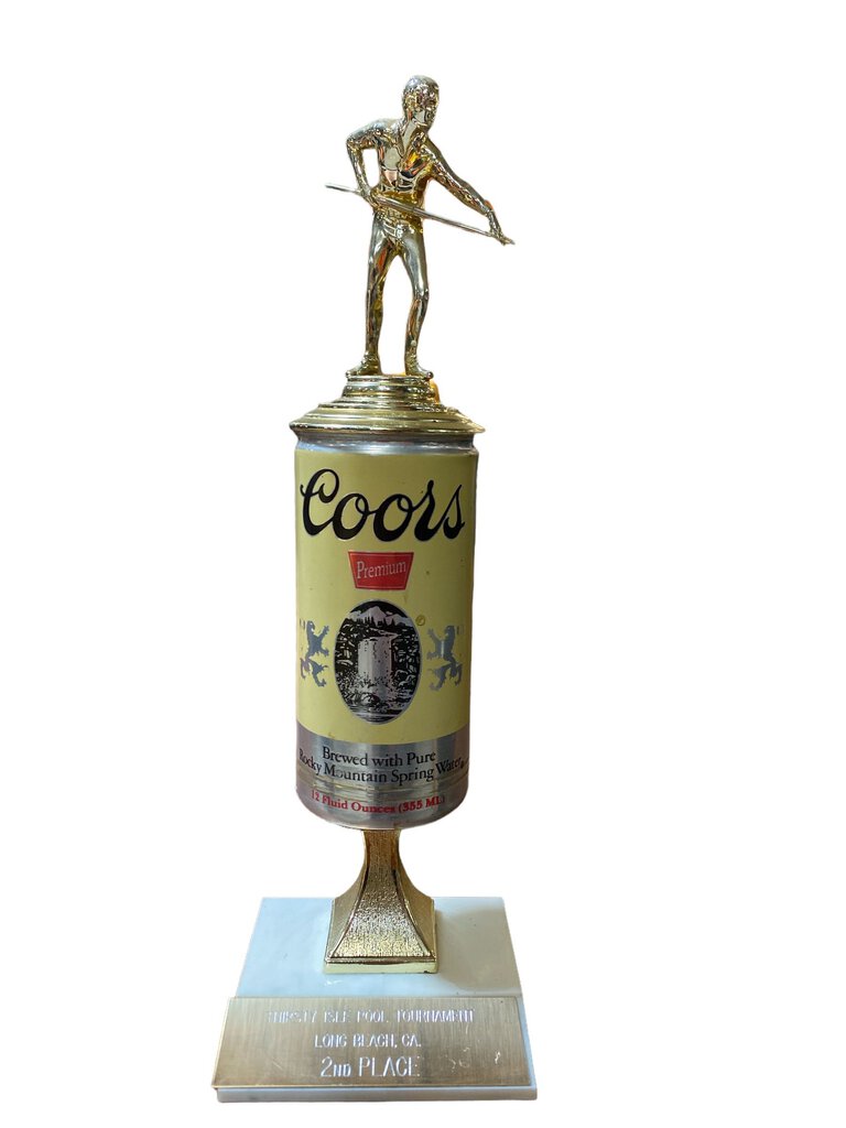Vintage 1970s Pool Tournament Trophy