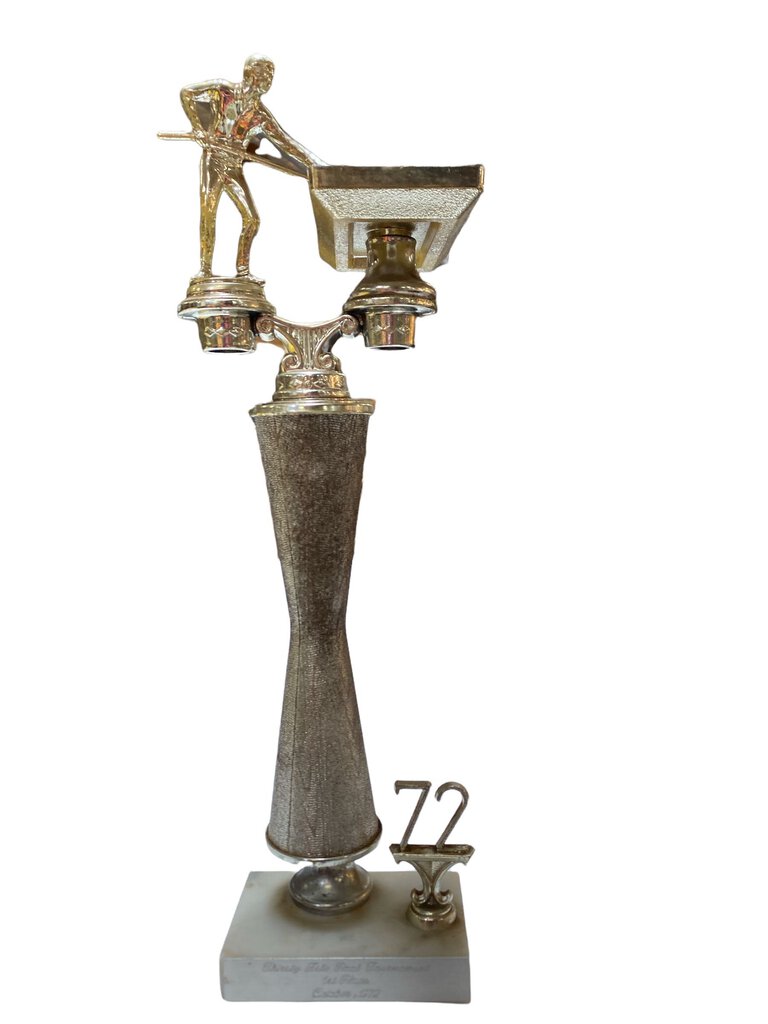 Vintage 1970s Pool Tournament Trophy