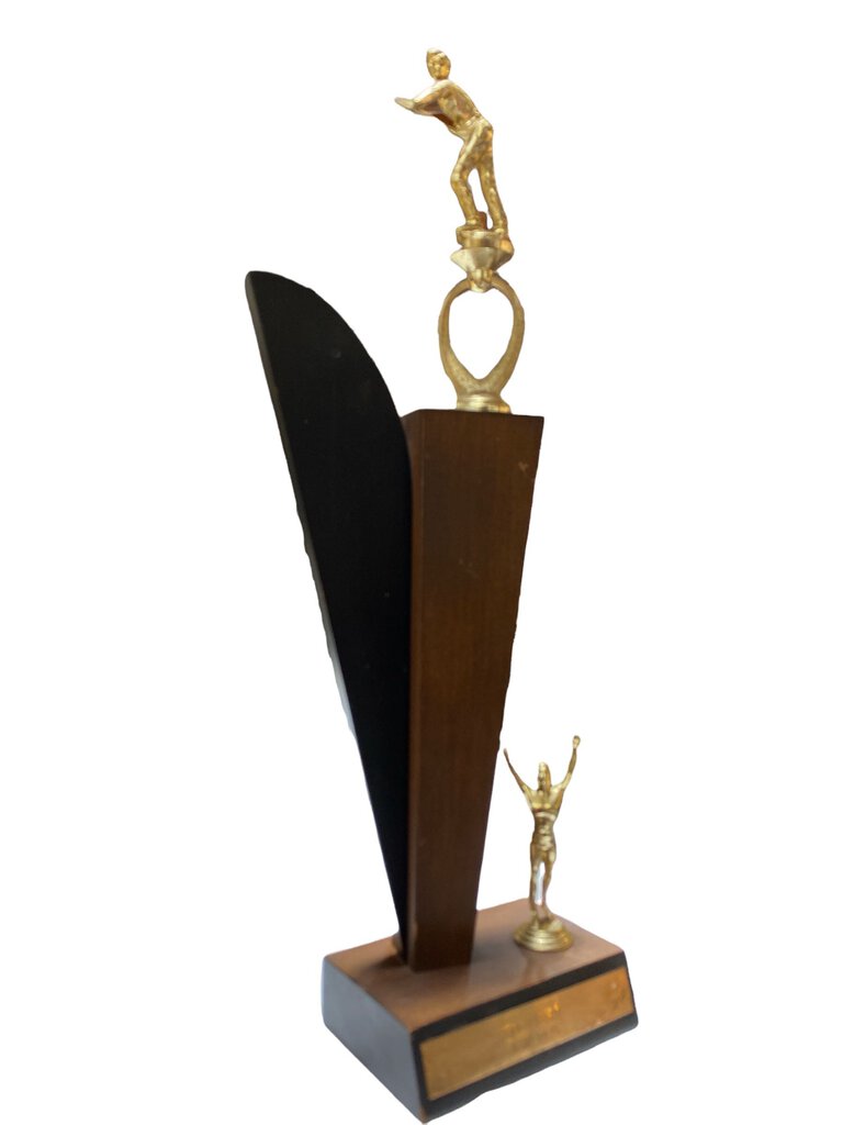 Vintage 1970s Pool Tournament Trophy