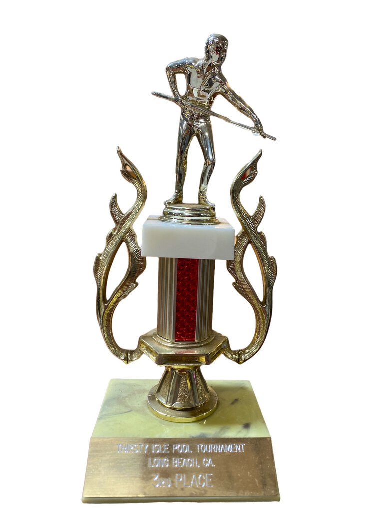 Vintage 1970s Pool Tournament Trophy