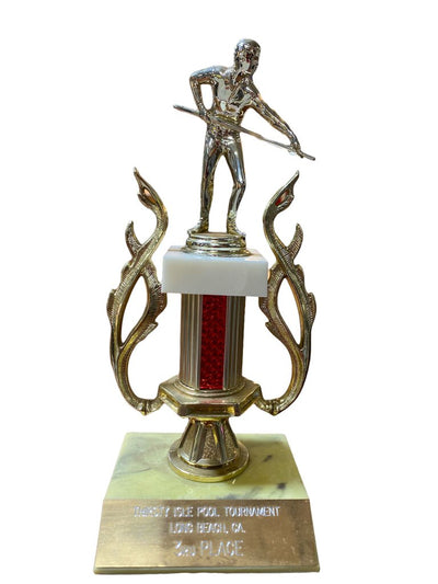 Vintage 1970s Pool Tournament Trophy