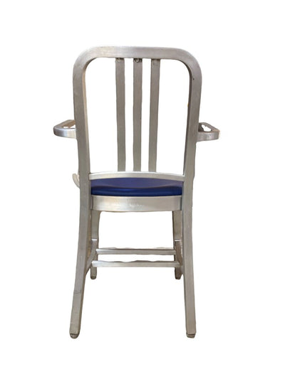 Emeco Navy Armchair with Blue Seat