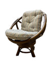 Vintage Bamboo Rattan Swivel Chair
