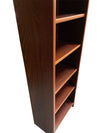 Danish Rosewood 7 Tier Skinny Bookshelf