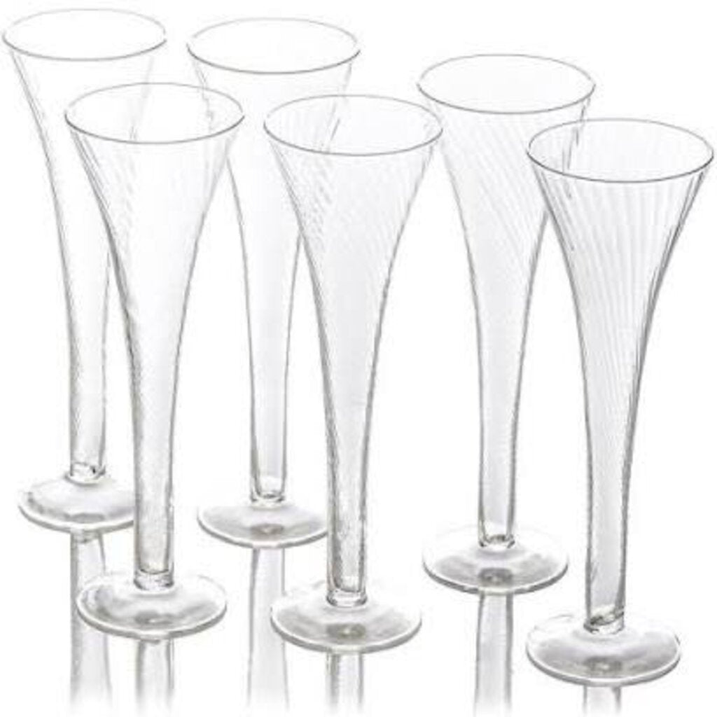 Vintage Tulip Shape Champagne Flutes set of 6
