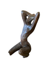 Modern Lady Sitting Brass Sculpture