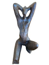 Modern Lady Sitting Brass Sculpture