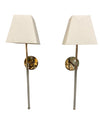Pair of Chrome and Glass Wall Sconces by Circa Lighting