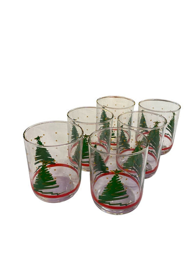 Holiday tree Mid century Old Fashioned Glases (6)