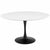 TULIP DINING TABLE 54" ROUND WHITE BLACK BASE