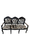 Baroque Bench Black w/ Zebra Cowhide