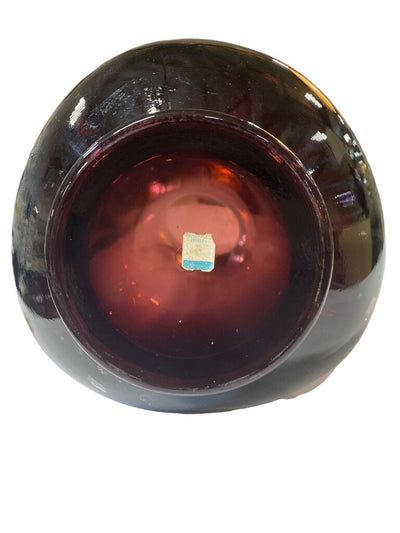 Mid Century Modern Large Amethyst Swung Vase by LE Smith