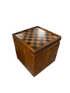 Lane Mid Century Walnut Side Table/Ottoman Checkerboard (reverse)