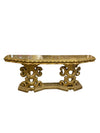 Hollywood Regency Italian Carved Console Table James Mont Style