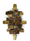 Mid century Nail and Mixed metals Brutalist Wall Sculpture