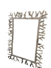 Cast Silver Metal Mirror in Coral Branch Pattern