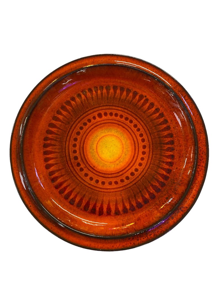 VINTAGE WEST GERMAN POTTERY HANGING DISH