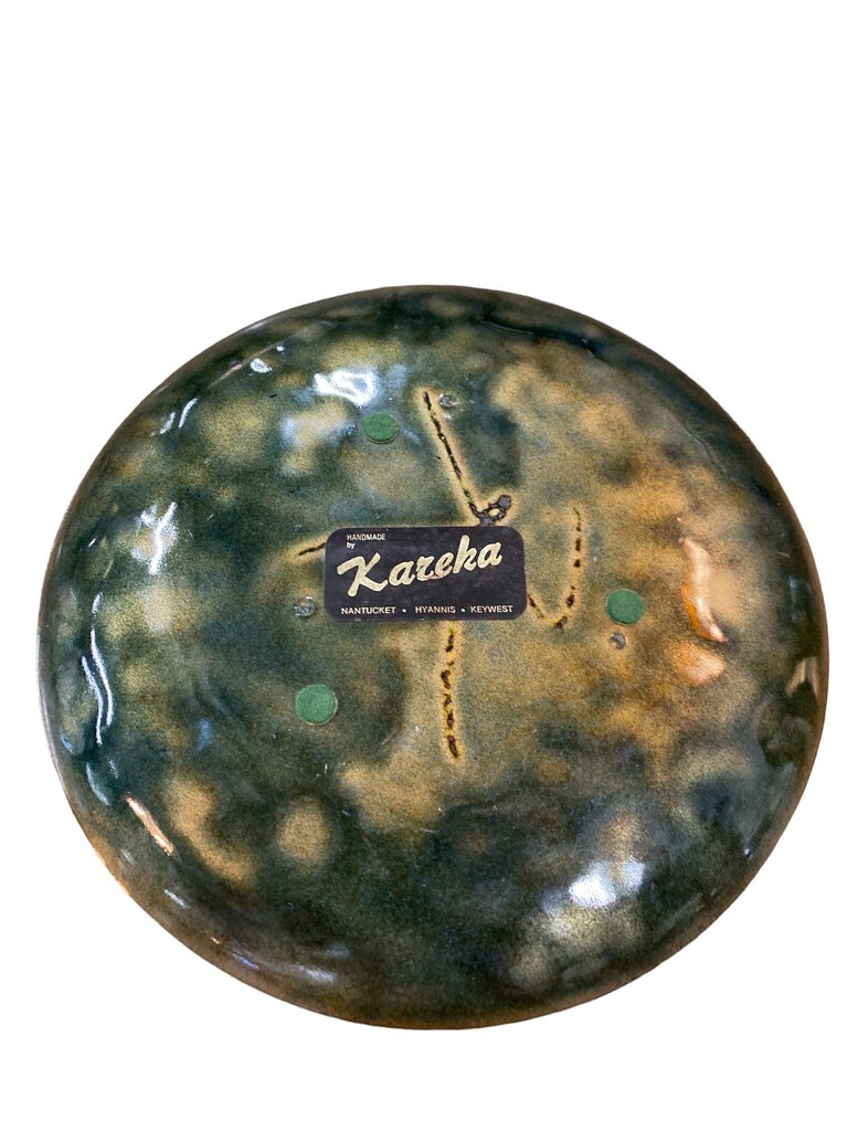 Mid Century Enamel On Copper Tray by Kareka