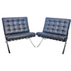 PAIR Knoll Barcelona Chairs in STAINLESS STEEL